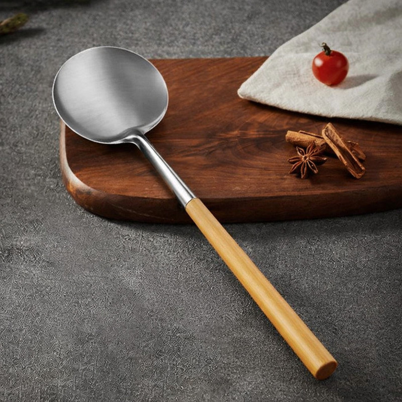 Fasam Wooden, Stainless Steel Ladle(Pack of 1)