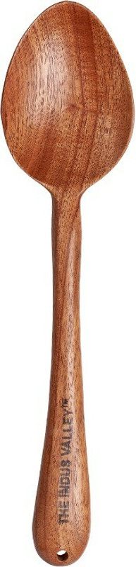 The Indus Valley Neem Wooden Spatula for Cooking/Sauteing/Stirring/Serving Food and Gravy- 26.5cm Wooden Ladle(Brown, Pack of 1)