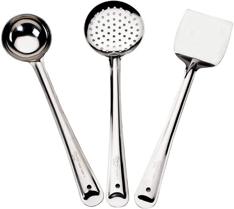Country hub Steel Ladle(Pack of 3)