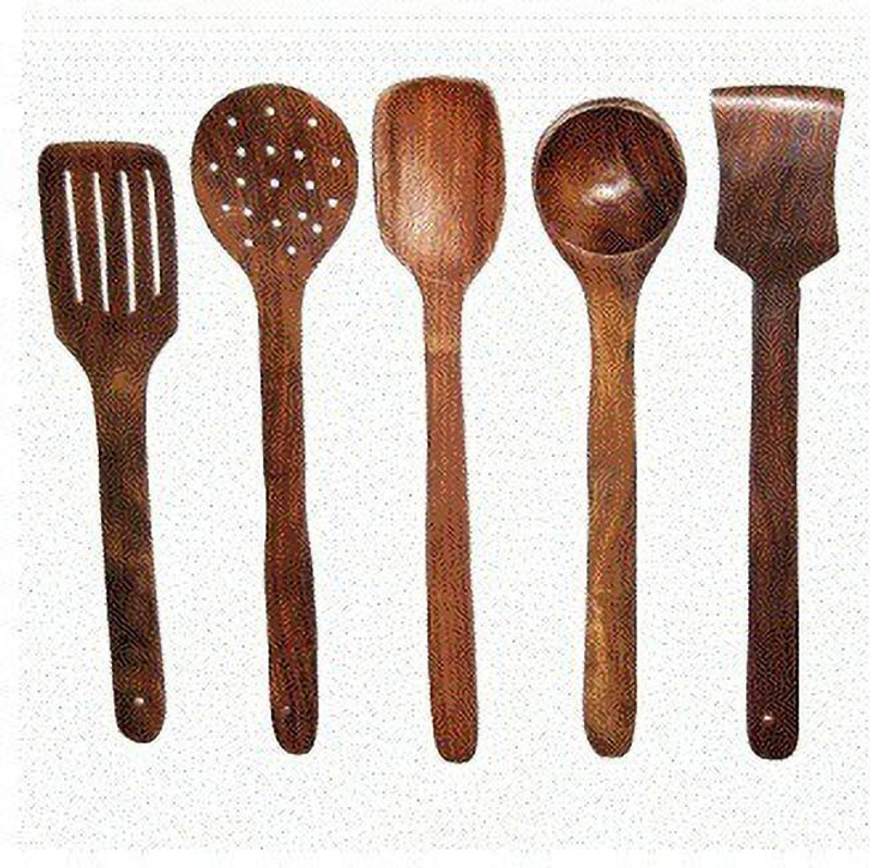 Skwood Wooden Ladle(Pack of 5)