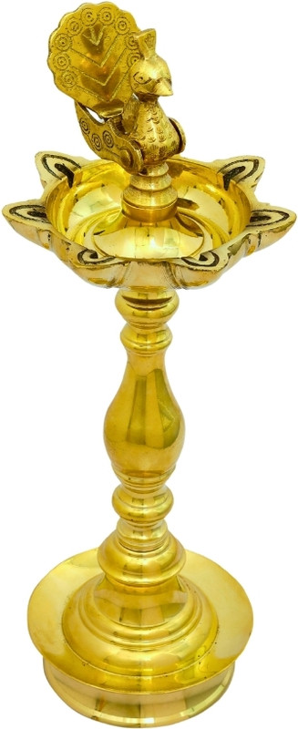 Navgriya 15 cm Lamp Base(Brass)