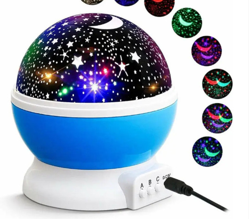 Rising Fab Night Light Lamp Projector,Star Rotating Light ( Multicolor ) Table Lamps Lamp Shade(Plastic)