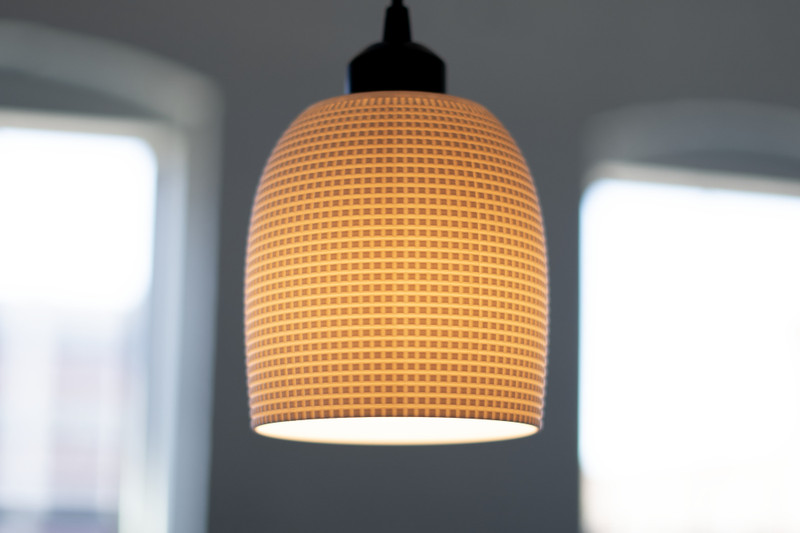 Kriya Grid Pendant Light – 3D Printed Geometric Hanging Lamp Hanging Lights (Pendant Lights) Lamp Shade(Plastic)