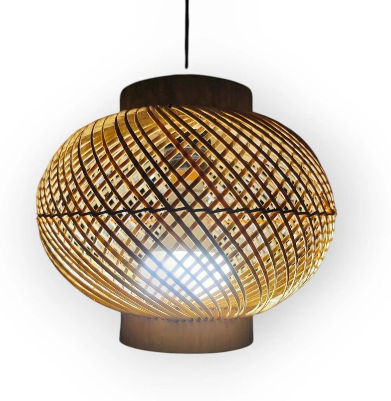 APIIFASHION Bamboo Hanging Ceiling Light Lamp Shade For Home & Cafe Decor Ceiling Fan Lights, Ceiling Lights, Hanging Lights (Pendant Lights) Lamp Shade(Bamboo)