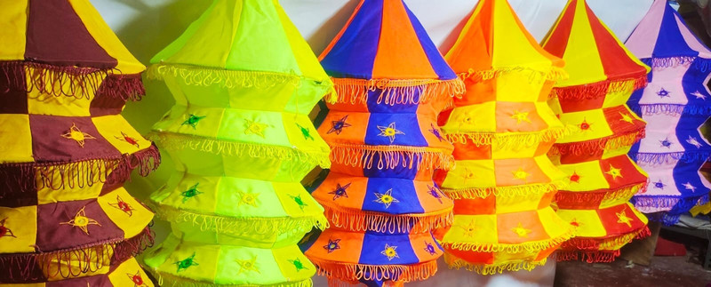 Ayushkacrafts 3step Chandelier Lamp Shade(Cotton)