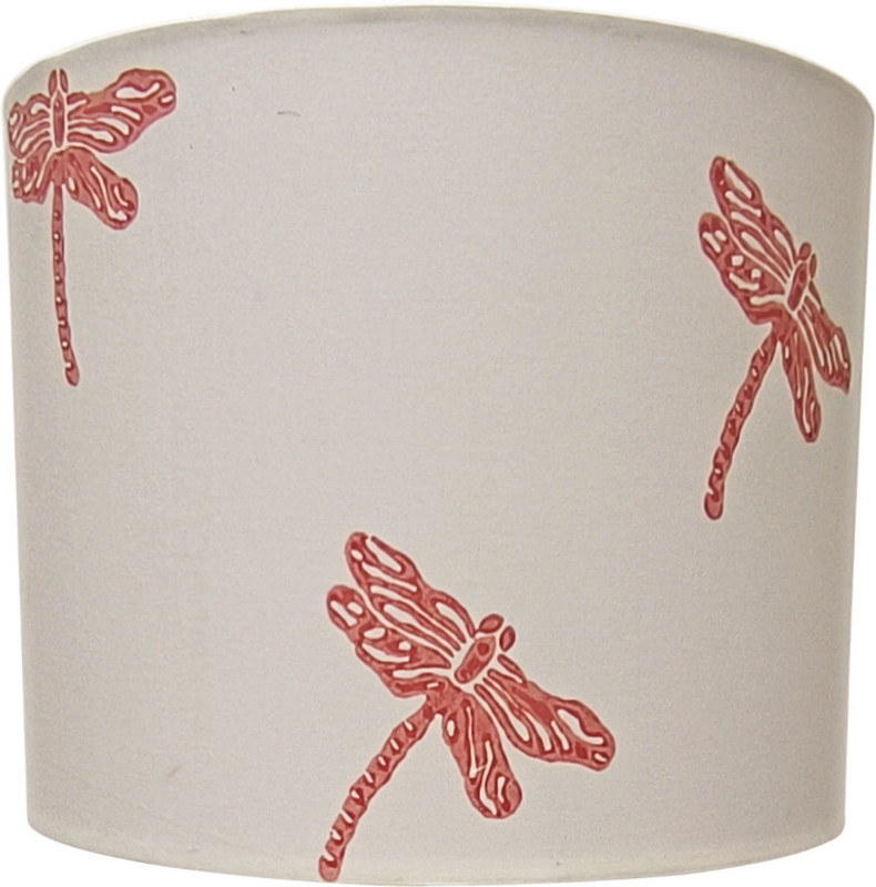 Artrooms Red Dragonfly Printed Table Lamps Lamp Shade(Cotton)