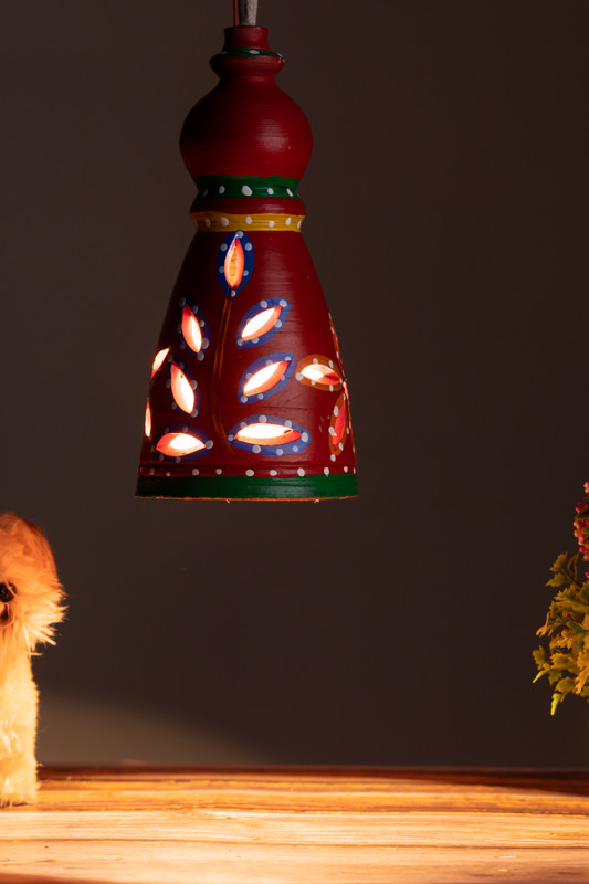 Haus Fabula HFNOVLBLU_6912841 Hanging Lights (Pendant Lights) Lamp Shade(Terracotta)
