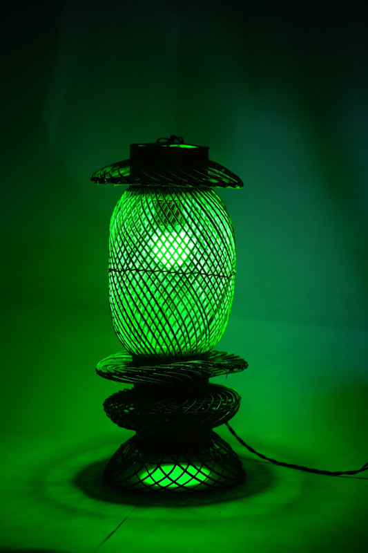Faarhan Ali Art Table Bamboo Lamp Table Lamps Lamp Shade(Bamboo)