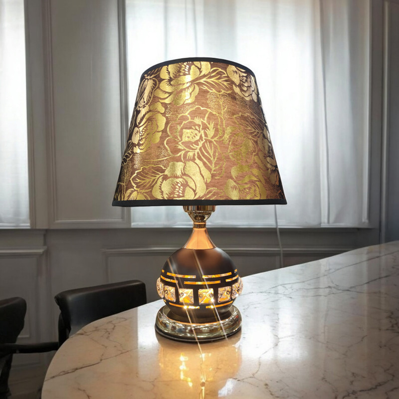 TAJ Vintage Style Table Lamp For Diwali, Anniversary, Gift, Home & Office Decor Table Lamps Lamp Shade(Iron)
