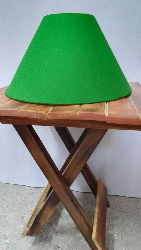 MSKKHANDICRAFT Round Fabric Shade For Table Lamp & Small Tripode Lamp (Green) Table Lamps Lamp Shade(Jute)