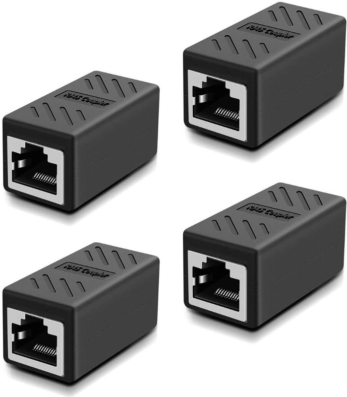 Di LAN JOINTER WITH IC, RJ45 Coupler, Ethernet Coupler Cat7 Wireless Ethernet Lan Adapter compatible with Linux, Mac, Windows(10000 Mbps)