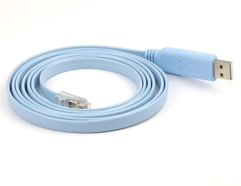 OG X NEXA WITH DEVICE USB to RJ45 Console Cable with FTDI, 1.8M Wired Ethernet Lan Adapter compatible with Linux, Windows, Mac(480 Mbps)