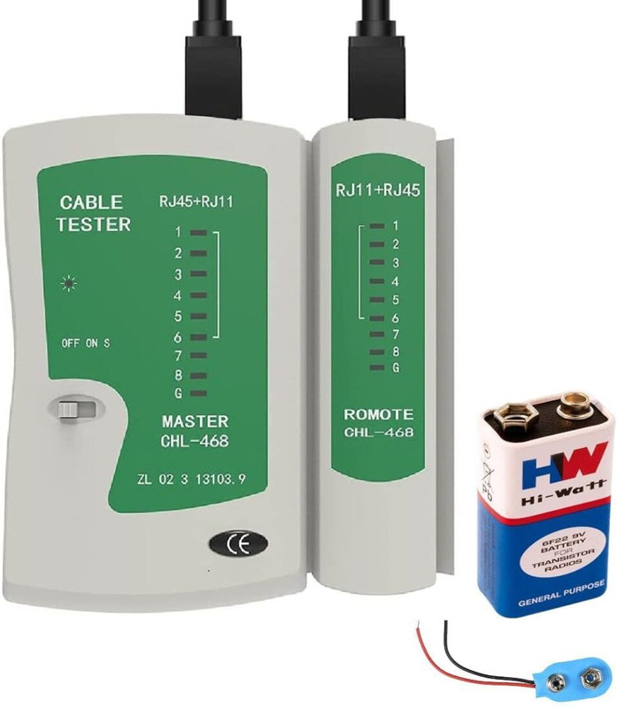 coolcold RJ45 RJ11 LAN Cable Tester with LED Indicators (Blue) Wireless Ethernet Lan Adapter compatible with Windows(10000 Mbps)