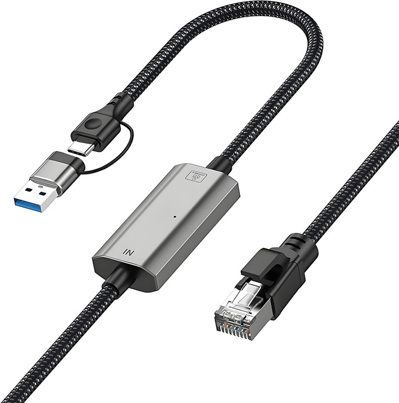 ZITRONIX USB C to Ethernet Adapter Cable Wired Ethernet Lan Adapter compatible with Linux(2500 Mbps)
