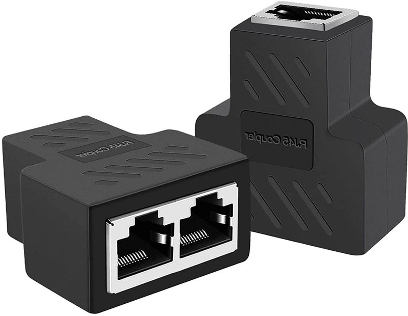 Imaashi RJ45 Ethernet LAN Splitter 1 to 2 Adapter – Dual Female 8P8C Network Coupler Wireless Ethernet Lan Adapter compatible with Linux, Windows, Mac(1000 Mbps)