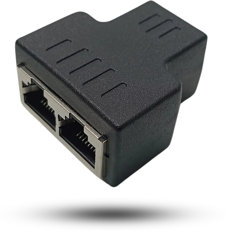 Octec J45 Ethernet Splitter 1 to 2 Way LAN Female Laptop | Desktop | Modem | Router Wired Ethernet Lan Adapter compatible with Windows, Linux, Mac(1000 Mbps)