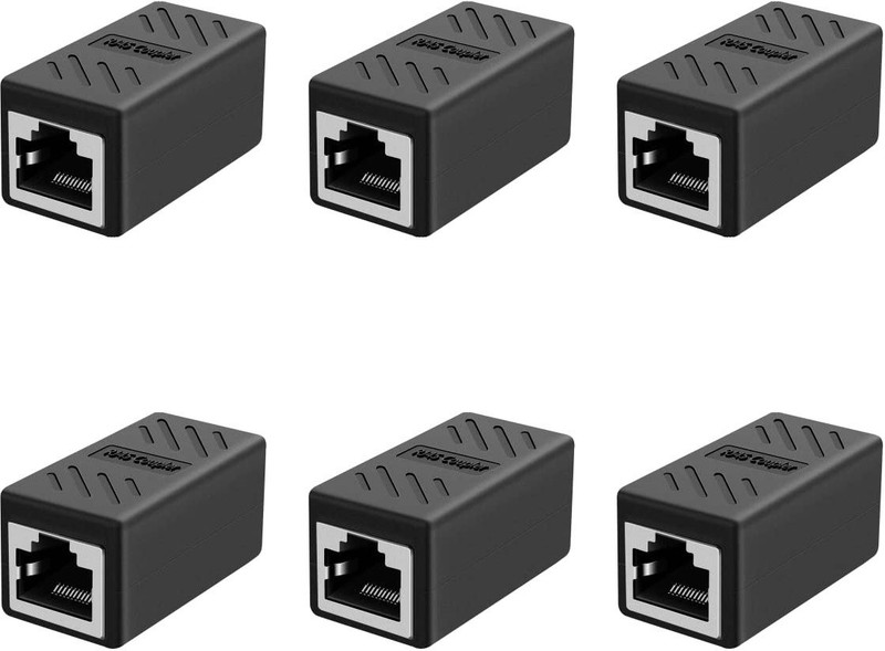 Paruht 4 pcs, RJ45 Female To Female Ethernet LAN Cable Adapter Coupler Joiner Wireless Ethernet Lan Adapter compatible with Linux, Mac, Ubuntu, Windows(480 Mbps)