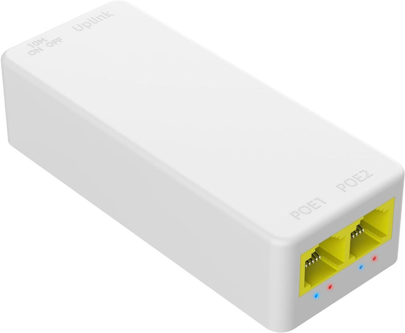 Di Port PoE Extender Adapter | 10/100 Mbps for CCTV, IP Camera, Router Wireless Ethernet Lan Adapter compatible with Windows, Mac(100 Mbps)
