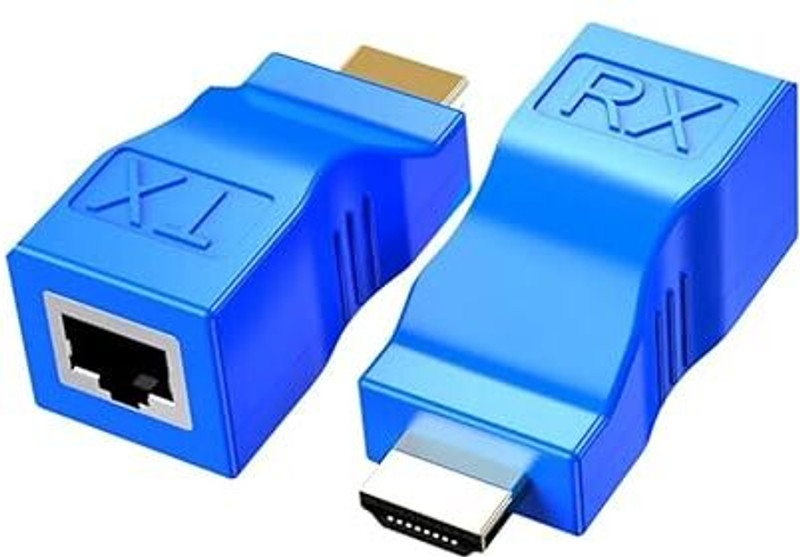 RyzCare Supports 1080p Full HD, Up to 30M/98ft via Cat5e/6 LAN Cable for HDTV Wireless Ethernet Lan Adapter compatible with Windows(480 Mbps)