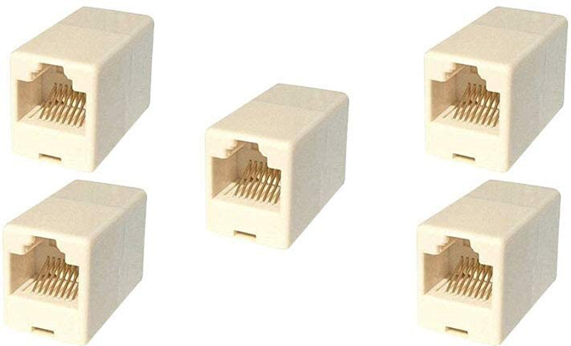 Civon 25Pcs RJ45 Straight Network Cable LAN Coupler Jointer Cat5, Cat6 Wired Ethernet Lan Adapter compatible with Windows(1000 Mbps)