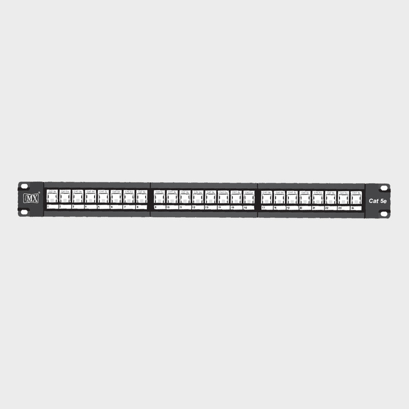 MX 24 Port CAT5E Patch Panel with IO Without Shutter & with Cable Management System Wireless Ethernet Lan Adapter compatible with Mac, Linux, Windows(10 Mbps)