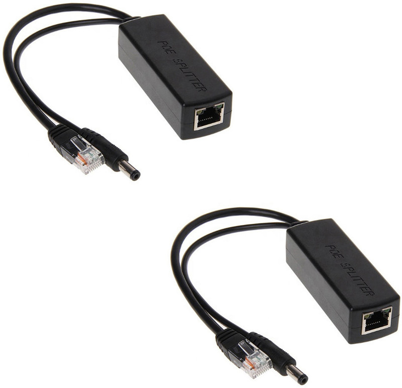 Imaashi Active 48V to 12V PoE Splitter Compatible with IP Cameras, IP Phones Etc Wireless Ethernet Lan Adapter compatible with Windows(100 Mbps)
