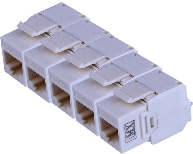 MX UTP Cat6A Keystone Jack Toolless Ethernet Cable Extension Jointer Adapter-4 Pcs Wireless Ethernet Lan Adapter compatible with Windows(1000 Mbps)