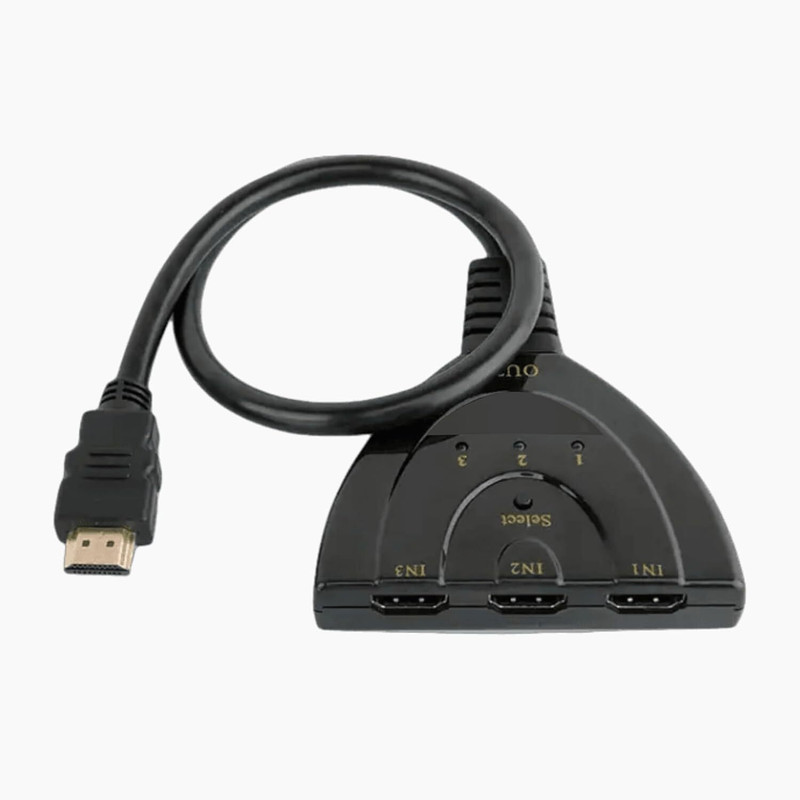 WiredCom HDMI Adapter 4K Version Splitter Connector for Gaming Console with 3 Ports Wired USB Lan Adapter compatible with Windows, Linux, Mac, Ubuntu(100 Mbps)