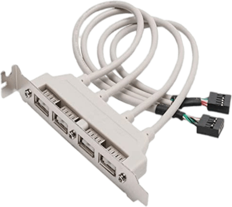 Paruht 4 Header Ports USB 2.0 to Motherboard 9 Pin Header Rear Panel Extension Adapter Wired USB Lan Adapter compatible with Windows, Linux, Mac, Ubuntu(0 Mbps)
