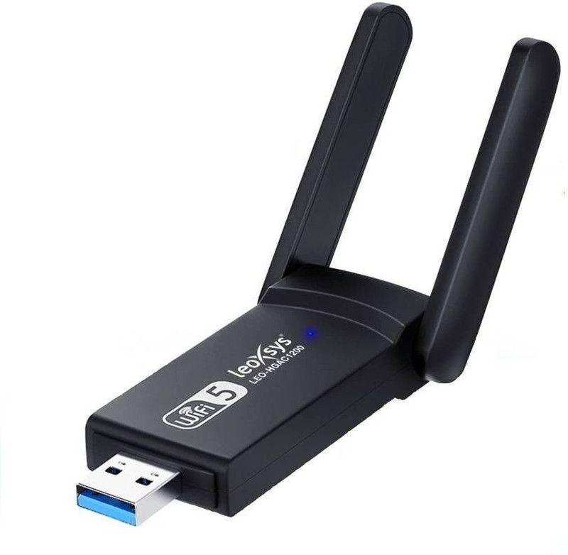 LeoXsys Dual Band 5GHZ WiFi USB 3.0 Adapter Wireless Dual Band 5Ghz dongle Wireless USB Lan Adapter compatible with Windows, Mac(1200 Mbps)