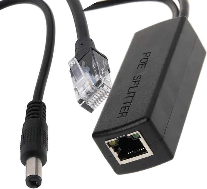 LINKKRAFT Active PoE Splitter Adapter 48V to 12V 10/100Mbps Wired Ethernet Lan Wired Ethernet Lan Adapter compatible with Windows(1000 Mbps)