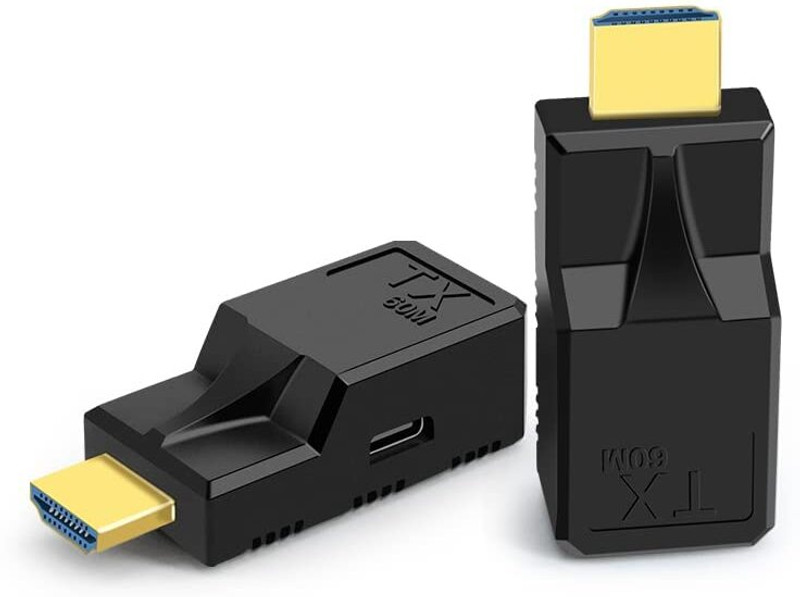 OG X NEXSA HDMI to RJ45 Extender 60M, 1080P Over Ethernet Converter with Type-C Charging Wireless Ethernet Lan Adapter compatible with Linux, Mac, Windows(1080 Mbps)