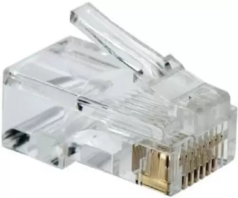 SVDK RJ45 Cat6 Pass-Through Connectors Pack of 50 Wired Ethernet Lan Adapter compatible with Windows(1000 Mbps)