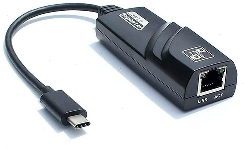 RuhZa Type C Gigabit RJ45 LAN Network Compatible with laptops desktops Mak-Book Wired Ethernet Lan Adapter compatible with Mac, Windows(1000 Mbps)