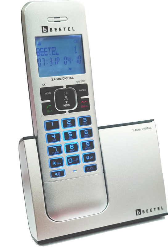 Beetel X75 Cordless Landline Phone(Silver)