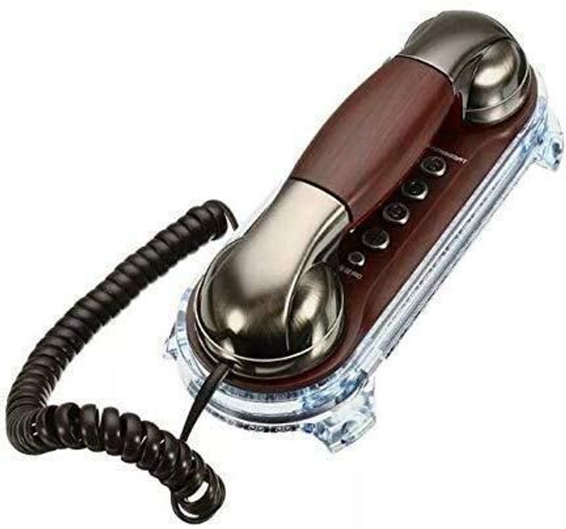 Atha Retro Corded Landline Telephone Vintage Desk Phone for Home Hotel Office Use Corded Landline Phone(Brown)
