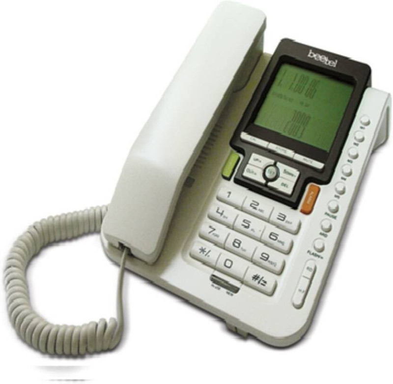Beetel CALLER ID PHONE IN WHITE COLOUR Corded Landline Phone with Answering Machine(White)