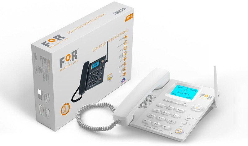 GETBY GETBYFORF1+WHITE Corded & Cordless Landline Phone with Answering Machine(White)