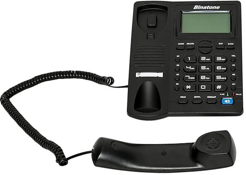 Binatone 800N Telephone Corded Landline Phone with Answering Machine(Black)