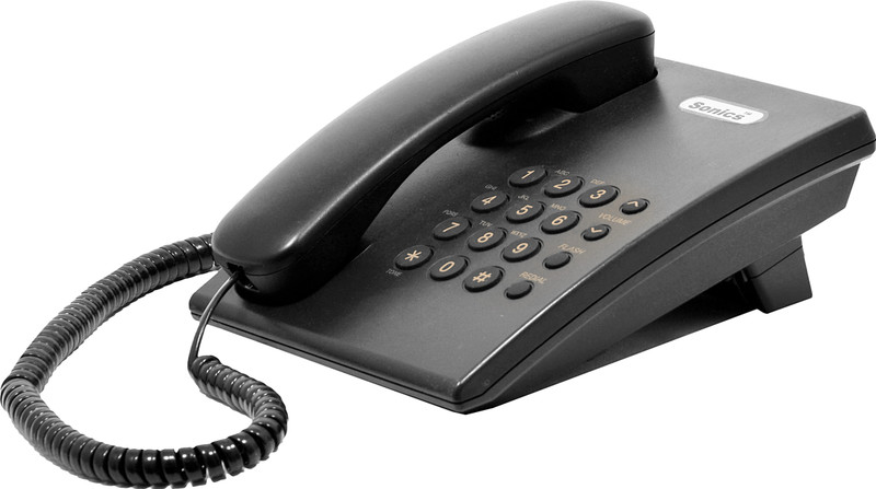 Sonics SS-7274 Corded Landline Phone(Black)