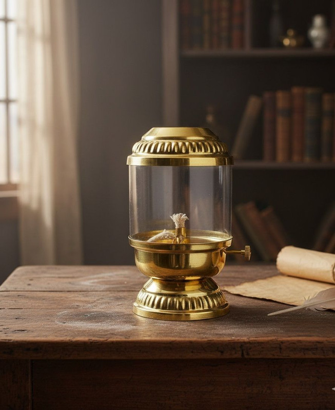 TWI Gold Brass Table Lantern(20 cm X 10 cm, Pack of 1)