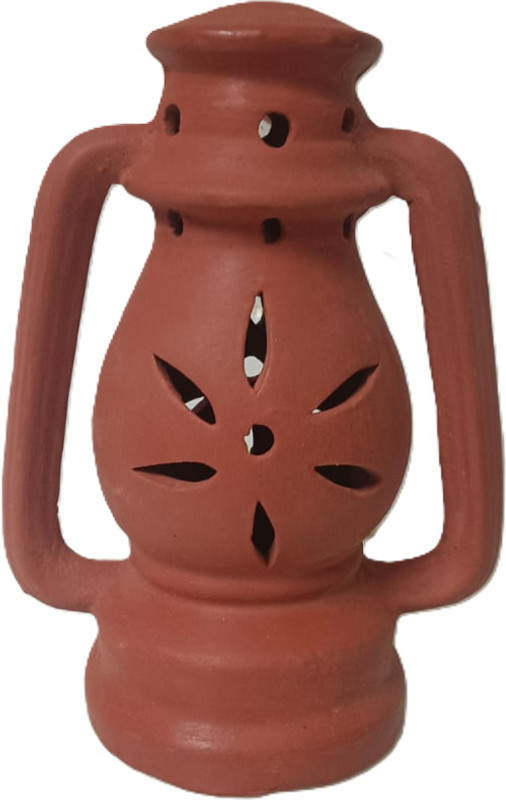 Shandhar Designer Lantern for Pooja Room Brown Terracotta Hanging Lantern(19 cm X 10 cm, Pack of 1)