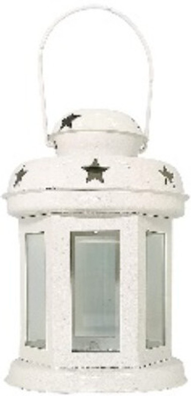 Extreme Karigari Festive Celebration Hanging cum Standing Star Lantern White Iron Hanging Lantern(16 cm X 11 cm, Pack of 1)