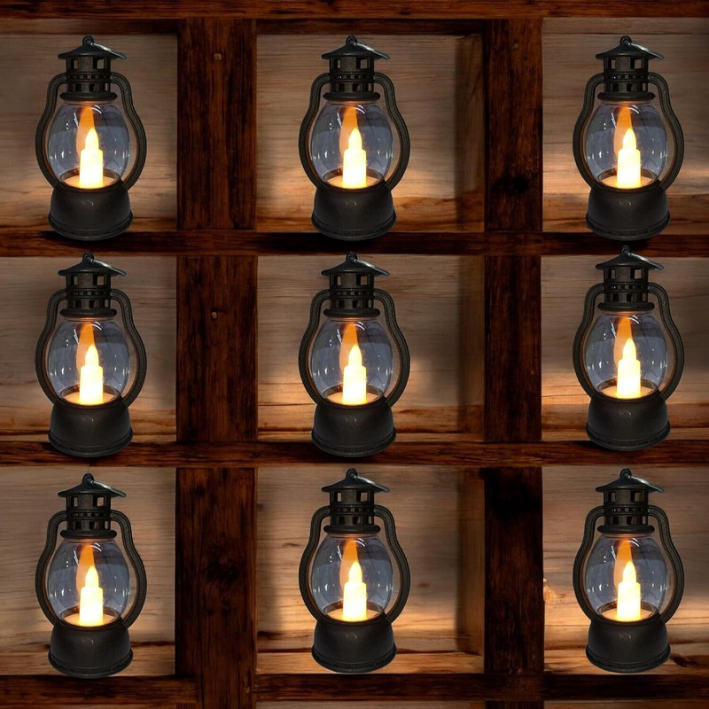 Extreme Karigari LED Lantern Best for Diwali Wedding Party Home Decoration Zipper Charm Black Plastic Hanging Lantern(9 cm X 5.5 cm, Pack of 2)