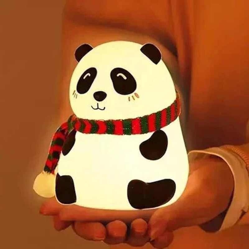 SSR Cute Panda Silicon USB Rechargeable Light Multicolor Silicone Table Lantern(5 cm X 15 cm, Pack of 1)