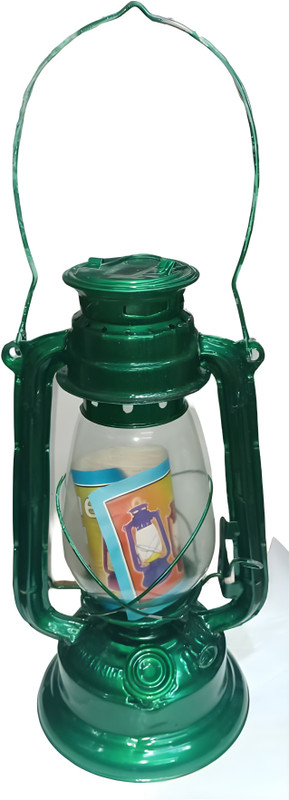 ARM GLOBAL TRADE KEROSENE LANTERN Green Metal Hanging Lantern(30 cm X 9 cm, Pack of 1)
