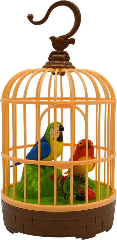 JOA TOYBOX Singing Moving Chirping Beautiful Electronic Bird Pet Toy in Cage Hanging Multicolor Plastic Hanging Lantern(10 cm X 10 cm, Pack of 1)