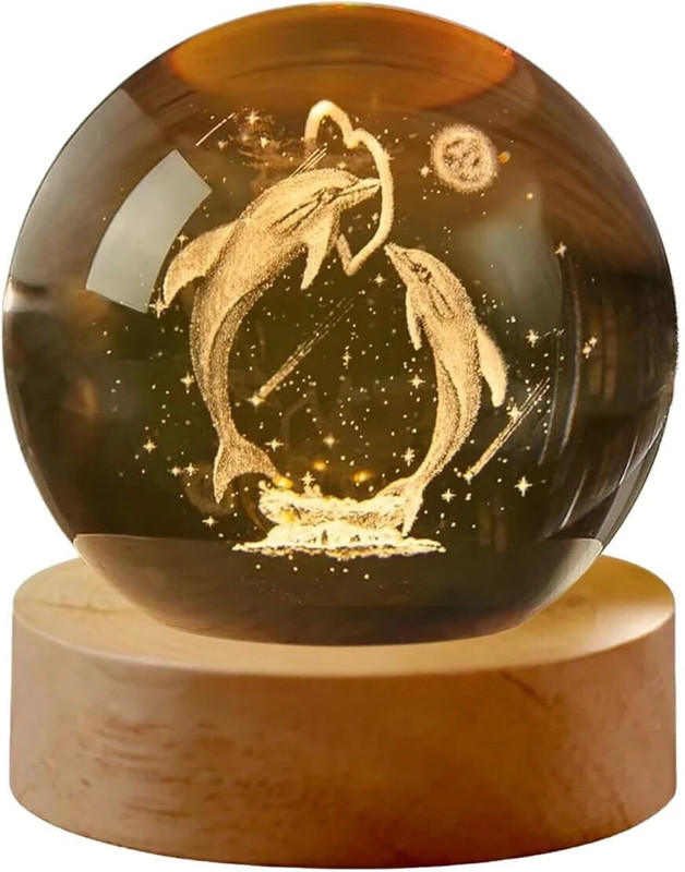 Nandjiya Night Lamp Ball Multicolor Wooden Table Lantern(15 cm X 7.5 cm, Pack of 1)