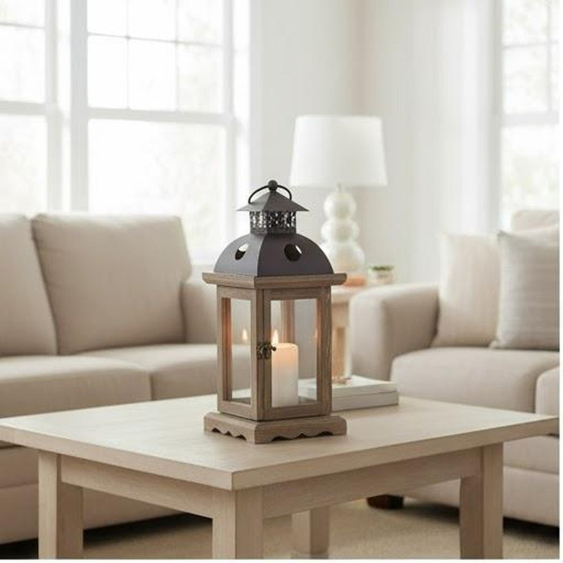 Desihandicraft Embellish your home with this stunning Open Mango wood Lanter White Wooden Hanging Lantern(60 cm X 30 cm, Pack of 1)