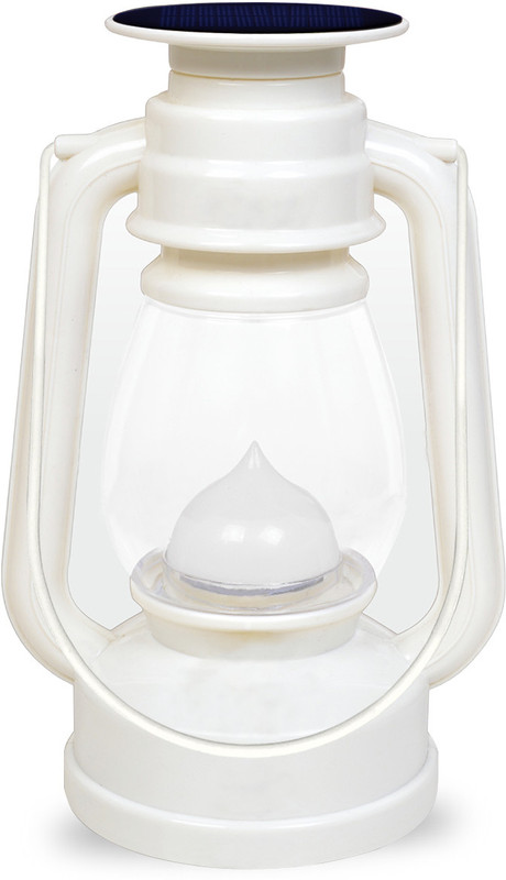 SLYKA Rechargeable Led Hanging Lantern with Night Lamp White Plastic Table Lantern(25 cm X 10 cm, Pack of 1)